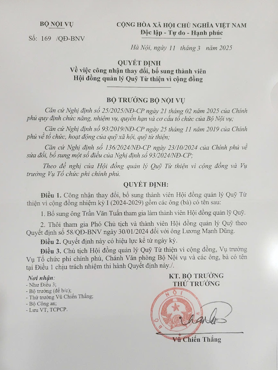 Hội đồng quản lý Quỹ
